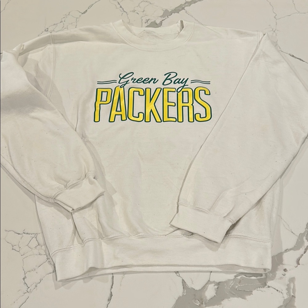Green Bay Packers White Sweatshirt